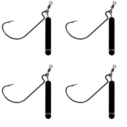 Reaction Tackle Tungsten Jika Rigs - 4PK – 3/8oz - 1/0 Hook for fishing (6 view)