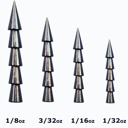 Reaction Tackle Tungsten Nail Weights/ Insert Sinkers – 1/32 oz (25 per pack) tungsten weights for fishing (1 view)