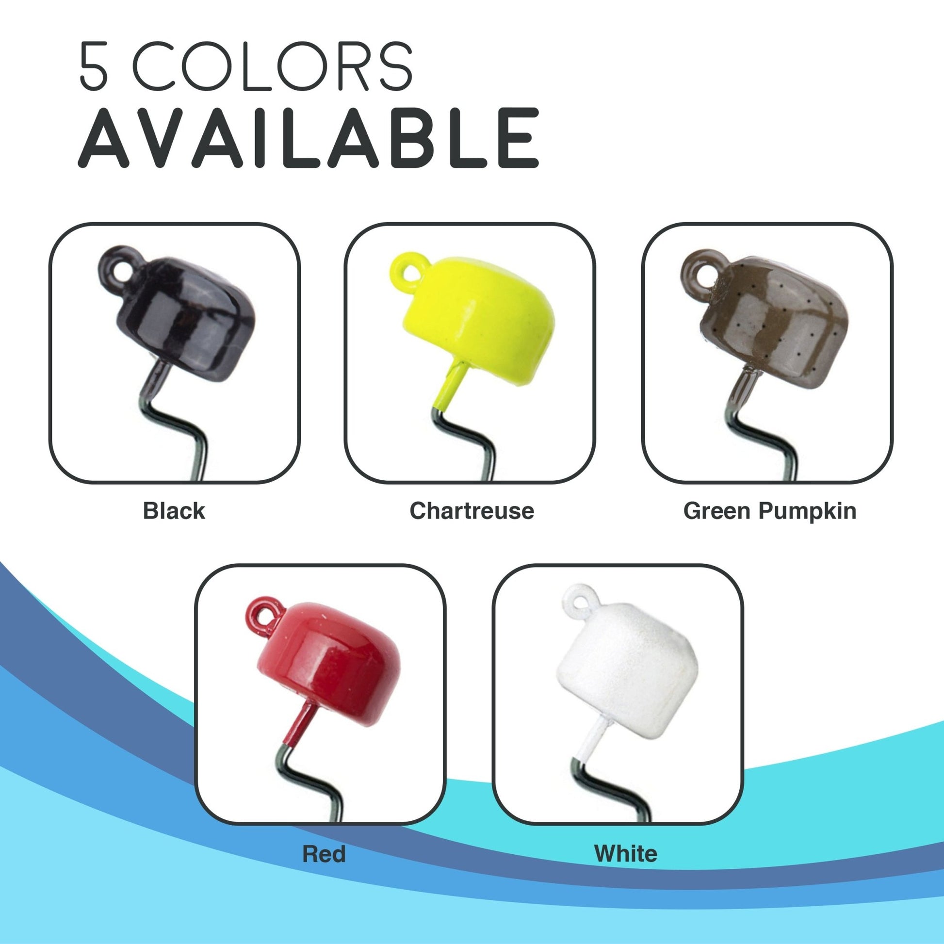 Reaction Tackle Tungsten Ned Rig - Shroom Jigs (5 - Pack) – Black fishing - jigs for fishing (7 view)