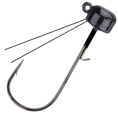 Reaction Tackle Tungsten Ned Rig - Shroom Jigs (5 - Pack) – Black (weedless) fishing - jigs for fishing (12 view)
