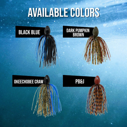 Reaction Tackle Tungsten Punch Rig/Punch Weight with Skirt – Black Blue for fishing (5 view)