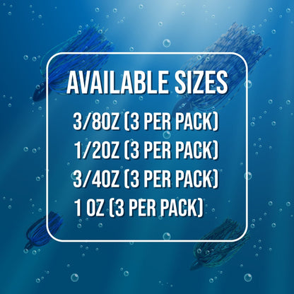 Reaction Tackle Tungsten Punch Rig/Punch Weight with Skirt – Black Blue for fishing (6 view)