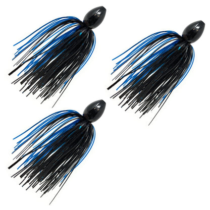 Reaction Tackle Tungsten Punch Rig/Punch Weight with Skirt – Black Blue for fishing (11 view)