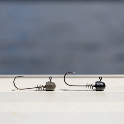 Reaction Tackle Tungsten Screw Lock Jig Heads (5 - Pack) – Black for fishing (2 view)