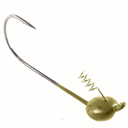 Reaction Tackle Tungsten Shaky Head Jigs 5 - Pack – Green Pumpkin jigs for fishing (14 view)