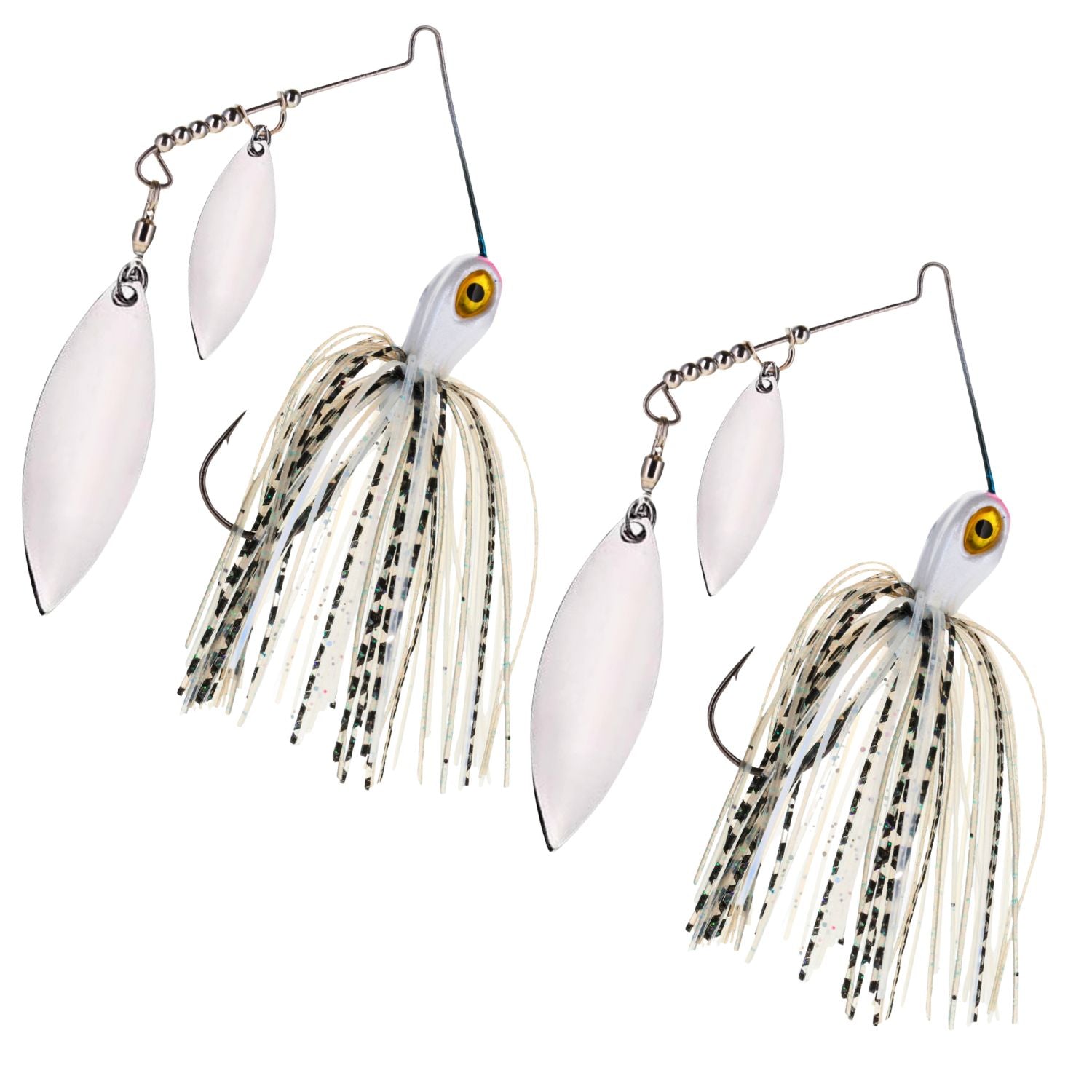 Reaction Tackle Tungsten Spinnerbait Jigs – 2 - Pack, Double Willow Blade - New – Tennessee Shad for fishing (5 view)