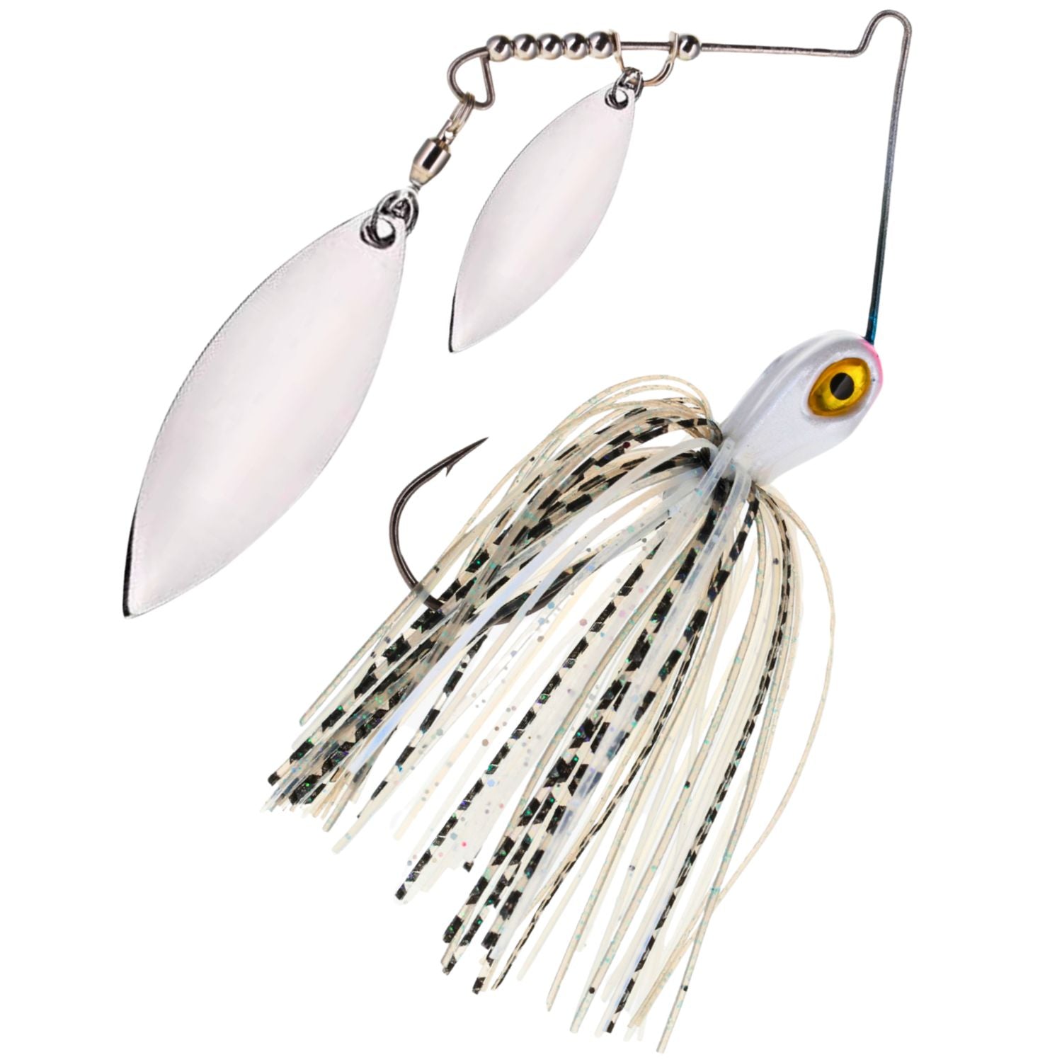 Reaction Tackle Tungsten Spinnerbait Jigs – 2 - Pack, Double Willow Blade - New – Tennessee Shad for fishing (7 view)