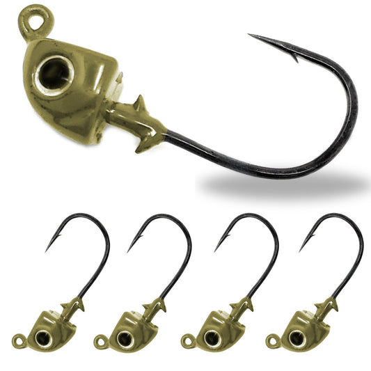 Reaction Tackle Tungsten Swimbait Jig Heads (5 - Pack) – Black for fishing (1 view)