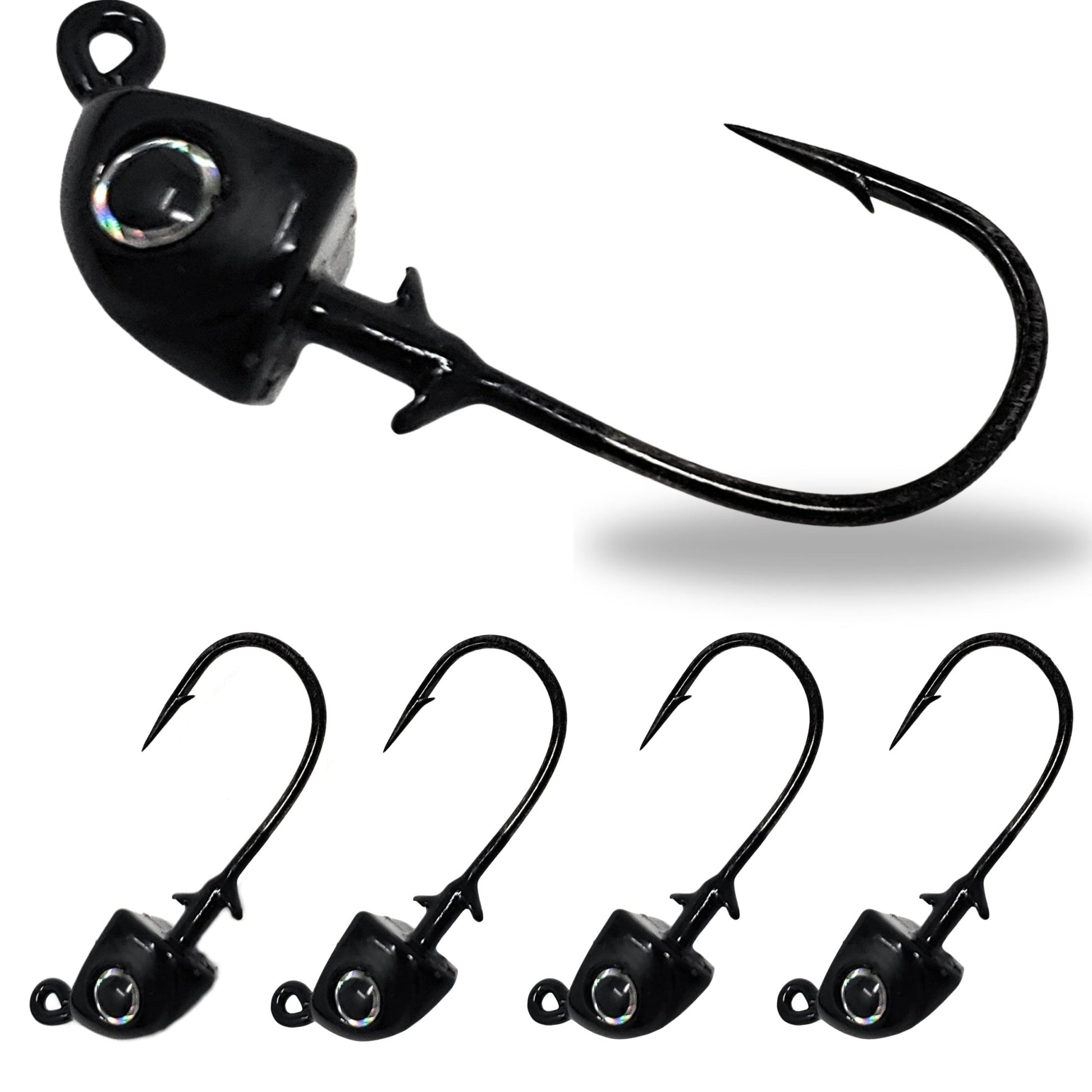 Reaction Tackle Tungsten Swimbait Jig Heads (5 - Pack) – Black for fishing (12 view)