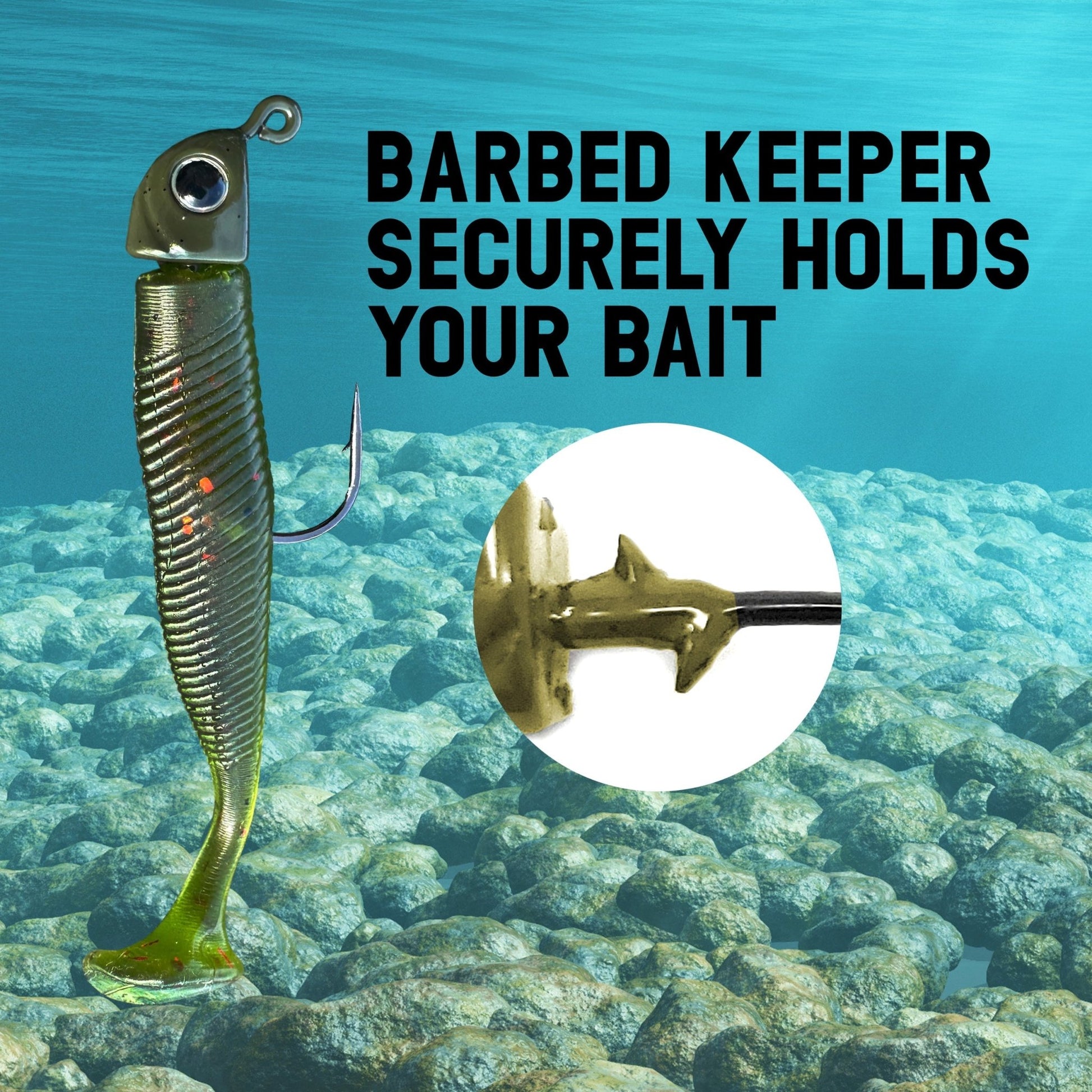 Reaction Tackle Tungsten Swimbait Jig Heads (5 - Pack) – Black for fishing (8 view)