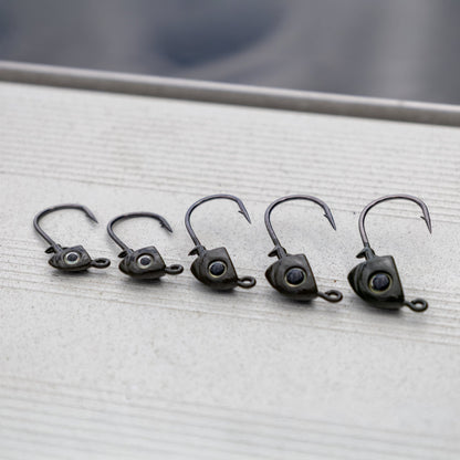 Reaction Tackle Tungsten Swimbait Jig Heads (5 - Pack) – Black for fishing (4 view)