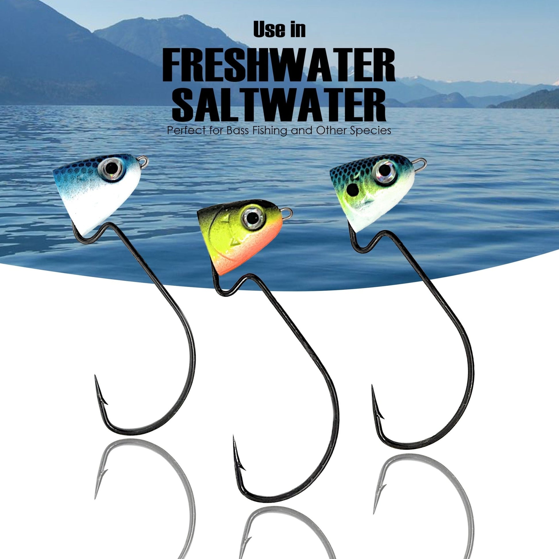 Reaction Tackle Tungsten Swing/ Swimbait Jig Heads – Hot Shad jigs for fishing (8 view)