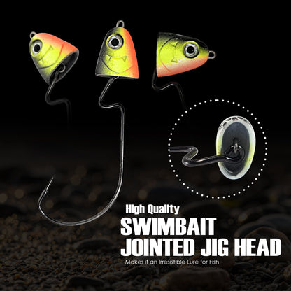 Reaction Tackle Tungsten Swing/ Swimbait Jig Heads – Sexy Shad jigs for fishing (3 view)