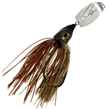 Reaction Tackle Tungsten Vibrating Bladed Swim Jigs (2 - Pack) – Dark Pumpkin/brown for fishing (15 view)