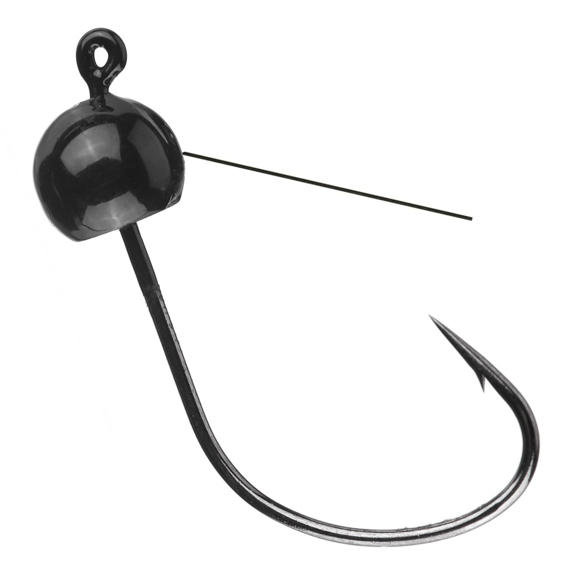 Reaction Tackle Tungsten Wacky Jig Heads (5 - PACK) – Black (weedless) jigs for fishing (5 view)