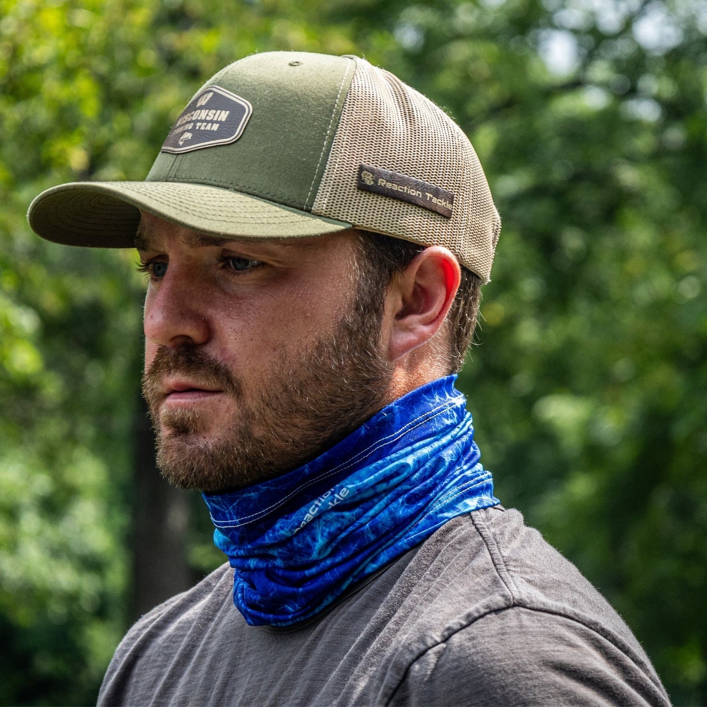 Reaction Tackle UPF 50+ Neck Gaiter – Blue for Apparel (3 view)