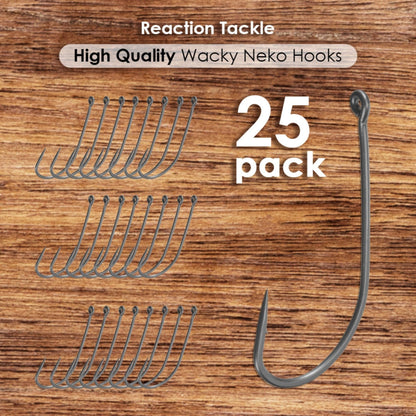 Reaction Tackle Wacky Neko Hooks - 25 Pack – 4 for fishing (13 view)