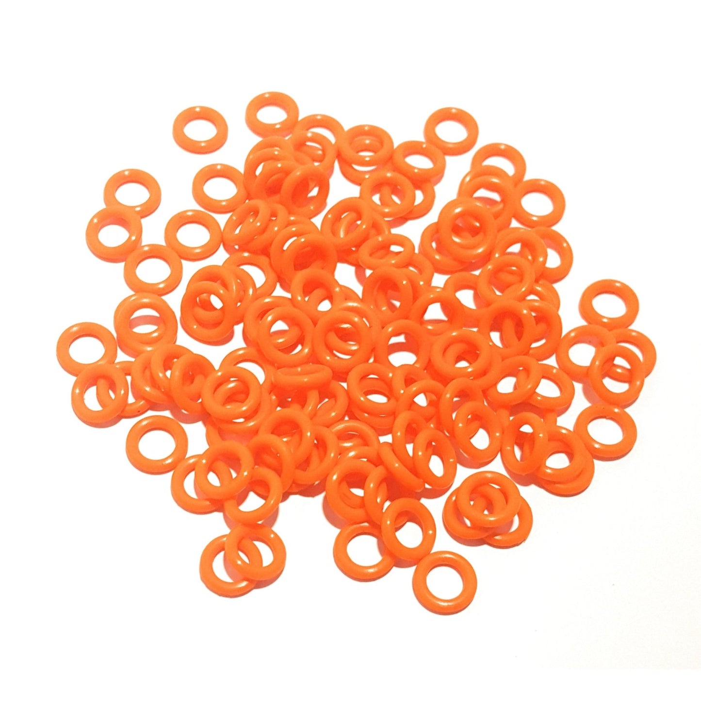 Reaction Tackle WACKY O - RINGS - 125 Pack or 300 Pack – 125 Crawfish Orange O - Rings Soft Plastics for fishing (6 view)