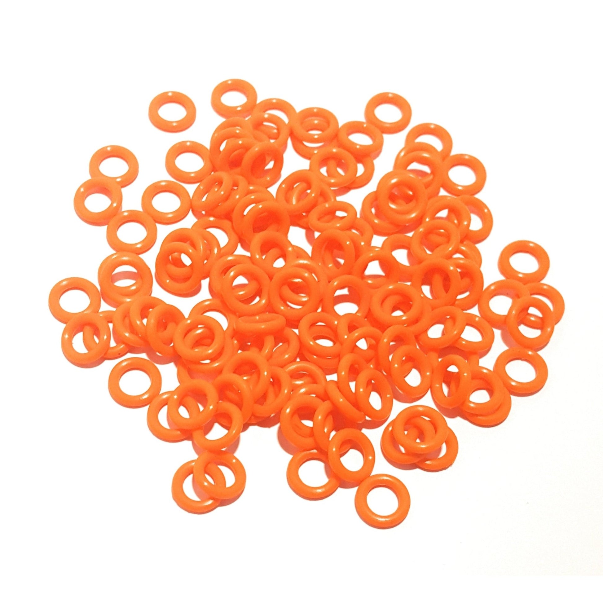 Reaction Tackle WACKY O - RINGS - 125 Pack or 300 Pack – 125 Crawfish Orange O - Rings Soft Plastics for fishing (6 view)