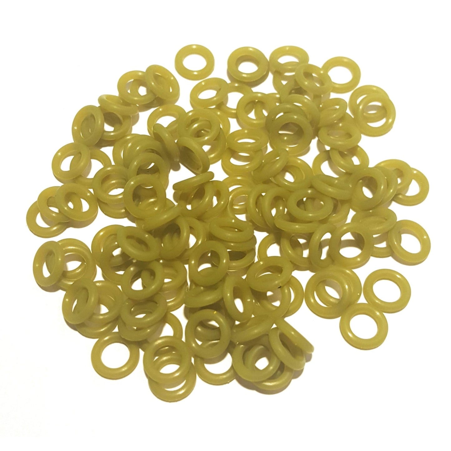 Reaction Tackle WACKY O - RINGS - 125 Pack or 300 Pack – 125 Green Pumpkin O - Rings Soft Plastics for fishing (3 view)