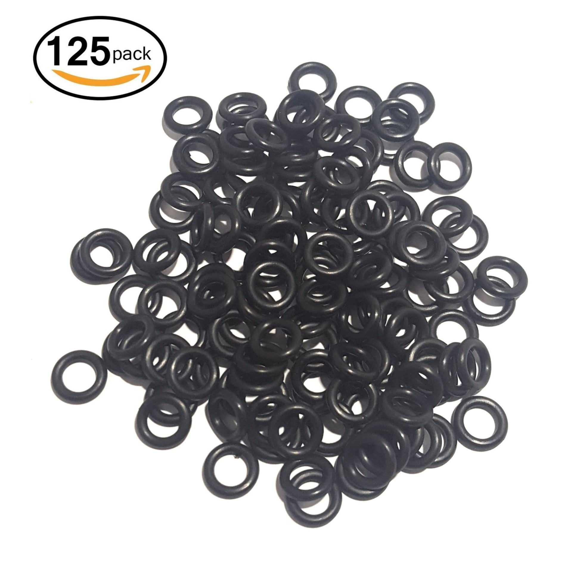 Reaction Tackle WACKY O - RINGS - 125 Pack or 300 Pack – 125 Black O - rings Soft Plastics for fishing (2 view)