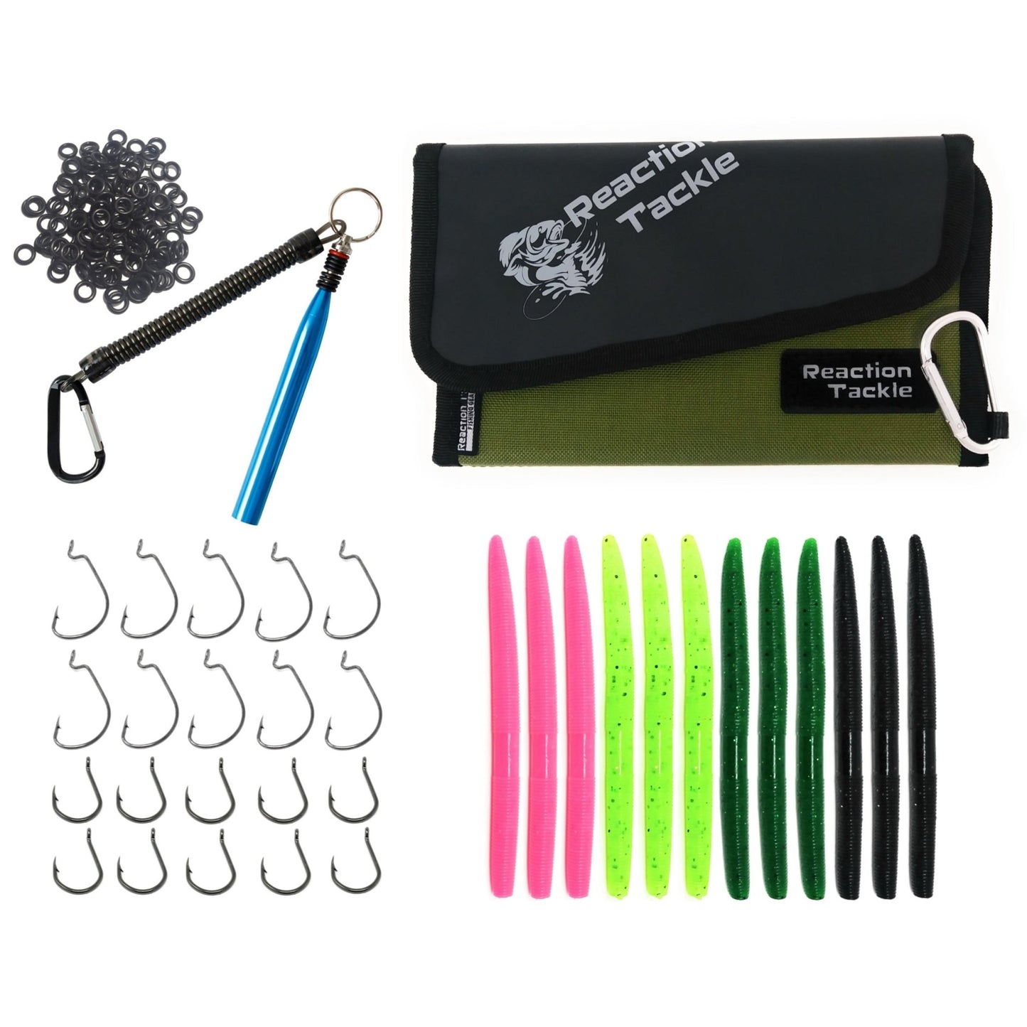 Reaction Tackle Wacky Worm Tools, Sets and Kits – 1 Wacky Worm Kit Soft Plastics for fishing (1 view)