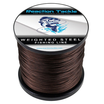 Reaction Tackle Weighted Stainless Steel Trolling Line 45LB - Premium Weighted Fishing Wire - New – 600 FT for fishing (6 view)
