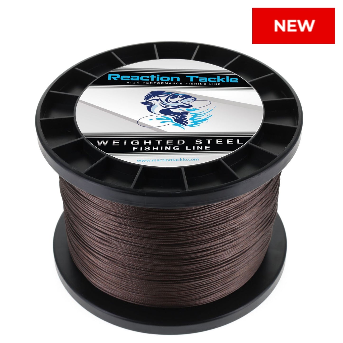 Reaction Tackle Weighted Stainless Steel Trolling Line 45LB - Premium Weighted Fishing Wire - New – 200 FT for fishing (1 view)