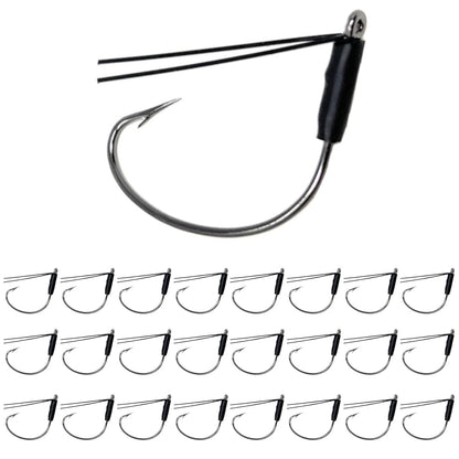 Reaction Tackle Wide Gap Wacky Hooks (25 - PACK) – 1 for fishing (10 view)