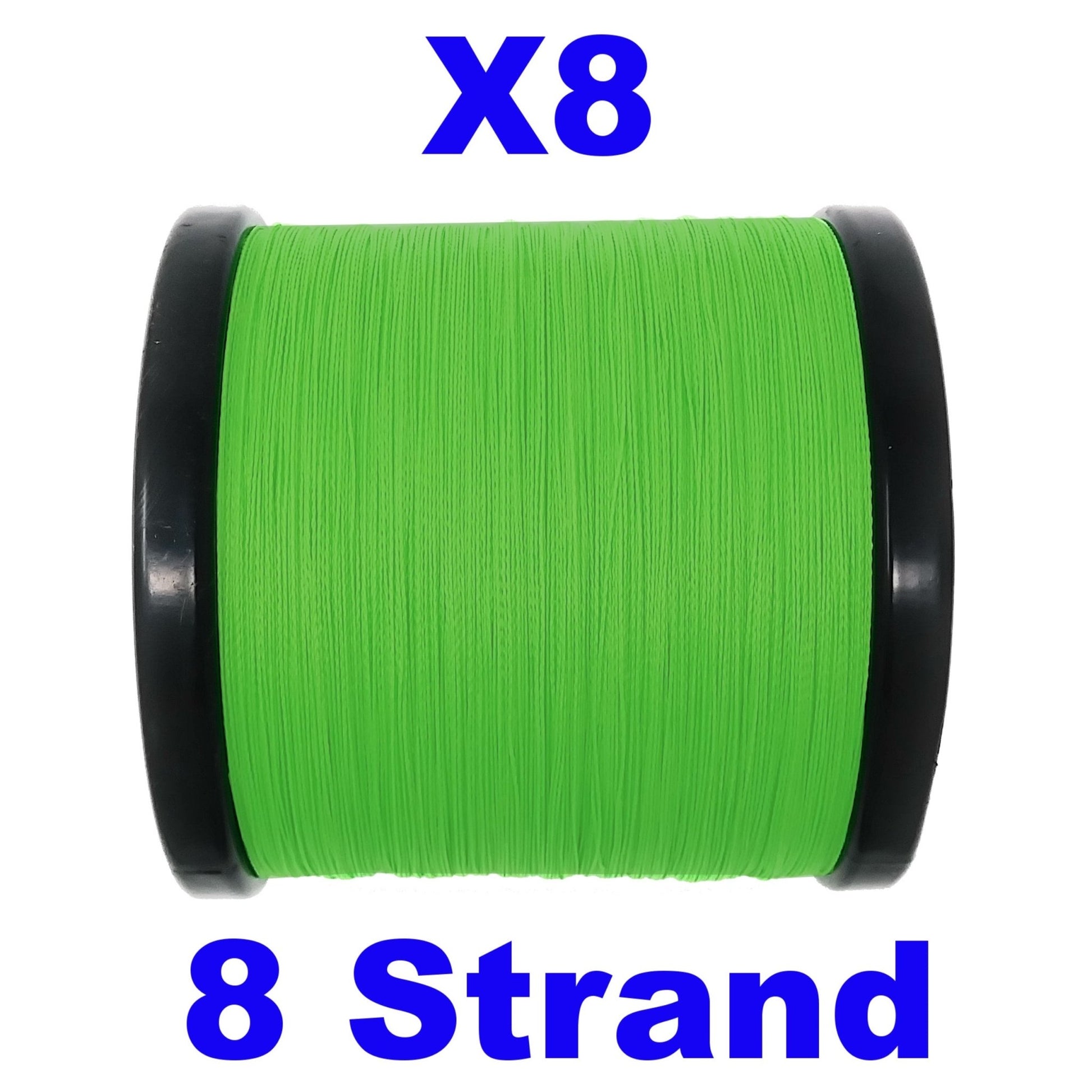 Reaction Tackle X8 Braided Fishing Line - Hi Vis Green 8 Strand – 10lb Braided Fishing Line for fishing (6 view)