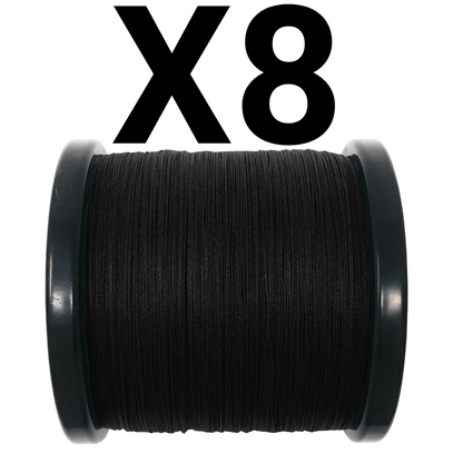 Reaction Tackle X8 Braided Fishing Line - NO FADE Black 8 Strand - NEW – 10lb Braided Fishing Line for fishing (10 view)