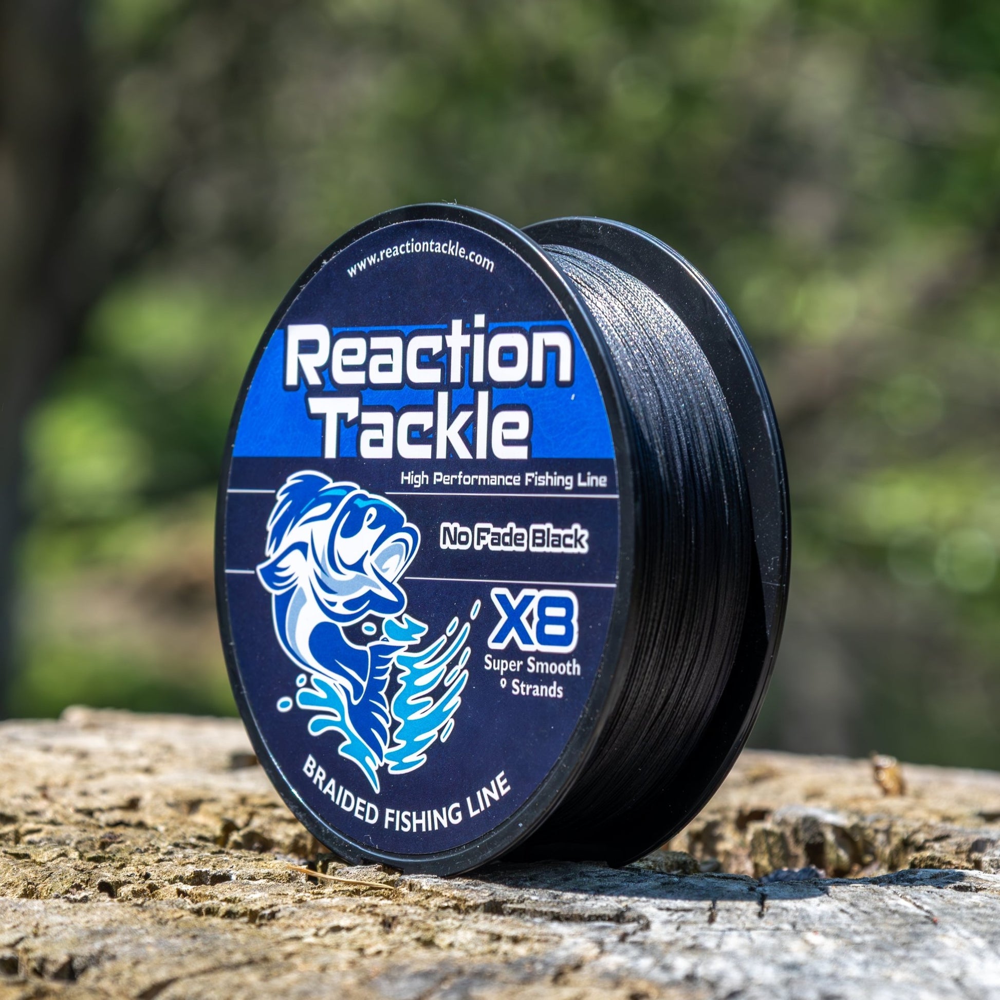 Reaction Tackle X8 Braided Fishing Line - NO FADE Black 8 Strand - NEW – 10lb Braided Fishing Line for fishing (7 view)