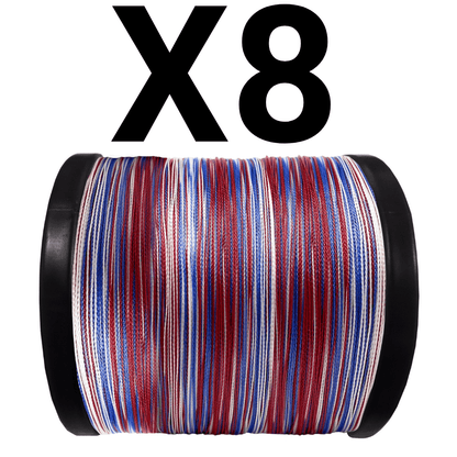 Reaction Tackle X8 Braided Fishing Line - USA Camo 8 Strand - NEW – 10lb Braided Fishing Line for fishing (13 view)
