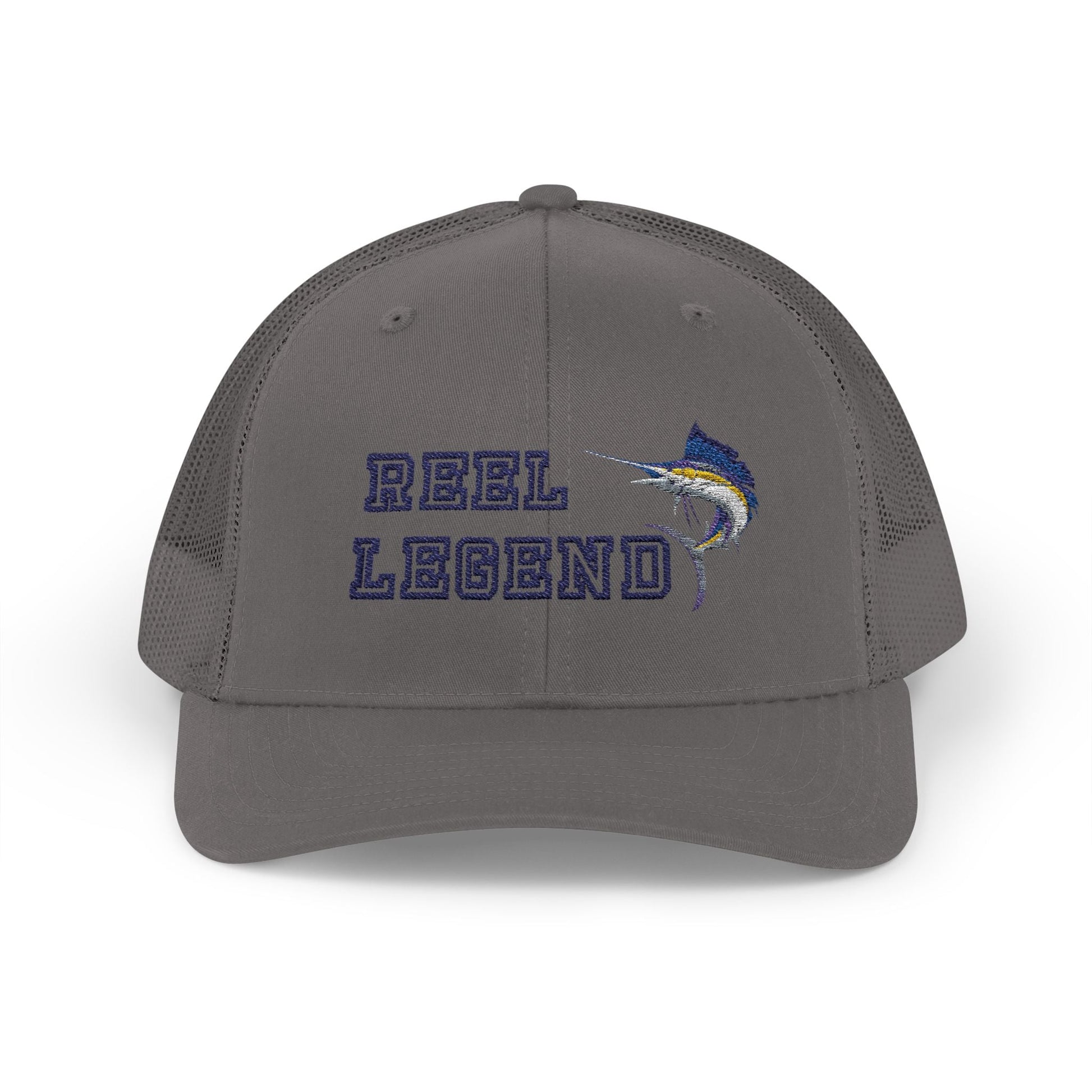 Reel Legend Snapback Trucker Cap | Fishing Hat, Outdoor Gear, Gift for Anglers, Casual Wear, Summer Accessory – Charcoal Hats for beach wear (7 view)