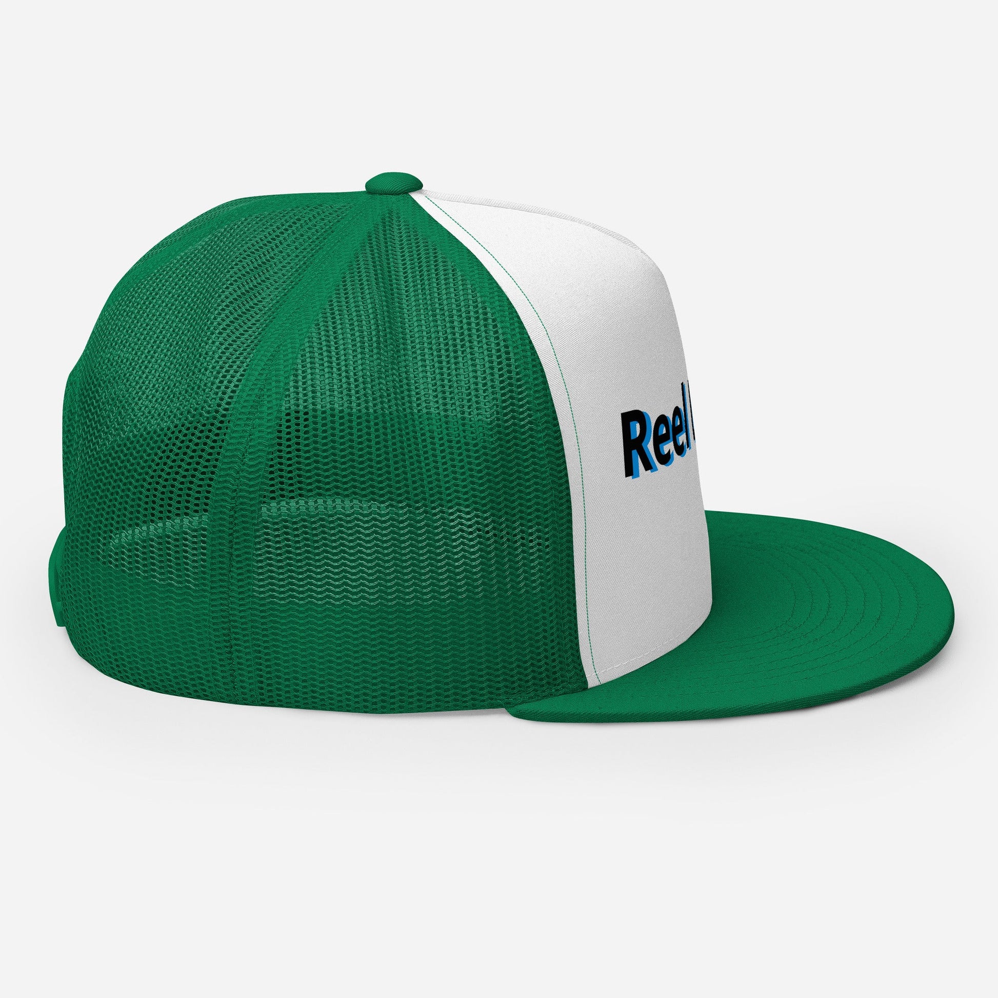 “Reel Legend” Trucker Cap – Classic Snapback Hat for Anglers – Kelly/ White/ Kelly Fishing Gear for Gone Fishing (23 view)