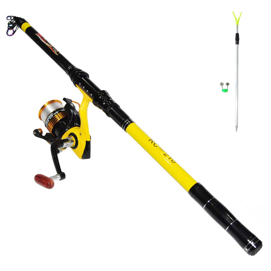 Richcat Telescopic Fishing Combo – 7.9' Rod with Pre-Spooled 5000 Reel & Full Kit | Saltwater & Freshwater Travel-Ready Set – Fishing Gear by SbrTnHomes