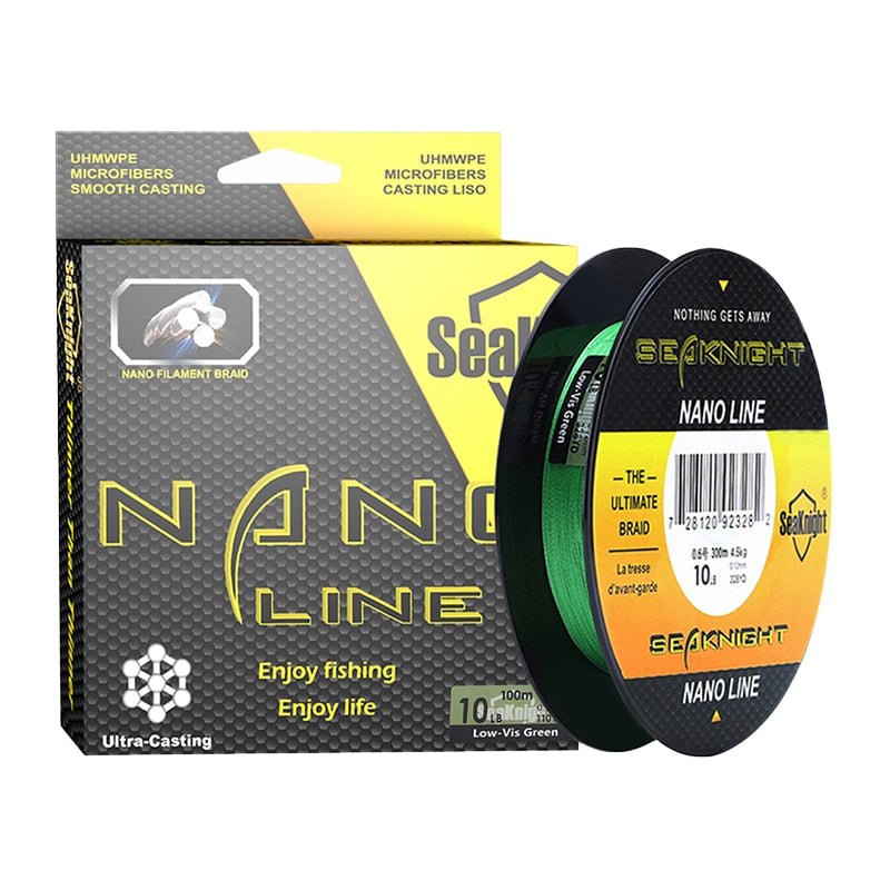 SeaKnight NANO Braided Fishing Line – 100M / 300M, 4 - Strand PE, 4–10LB | Fishing Line – Green Fishing Gear for 10LB (8 view)
