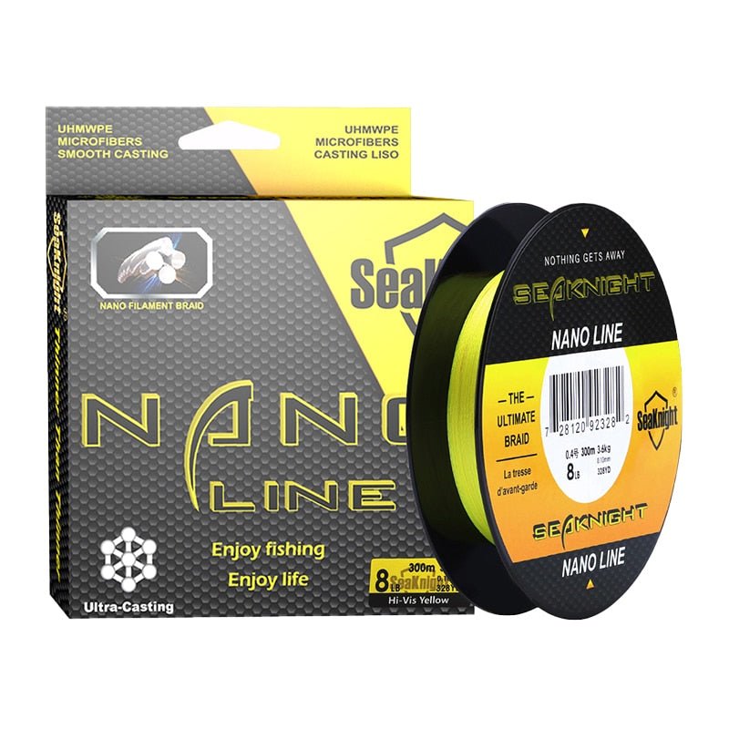 SeaKnight NANO Braided Fishing Line – 100M / 300M, 4 - Strand PE, 4–10LB | Fishing Line – Yellow Fishing Gear for 10LB (7 view)