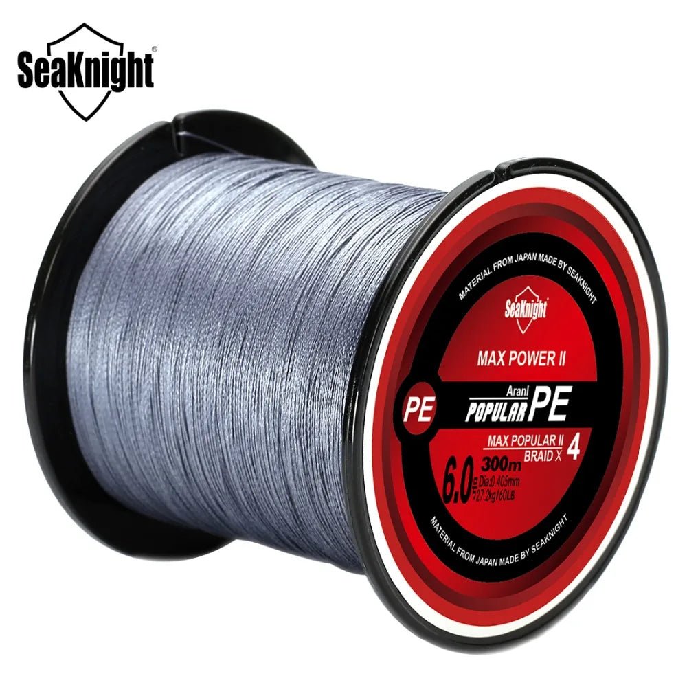 SeaKnight TriPoseidon Braided Fishing Line 300M – 4 - Strand PE Multifilament, 8–60LB | Fishing Line – White Fishing Gear for 10LB (4 view)