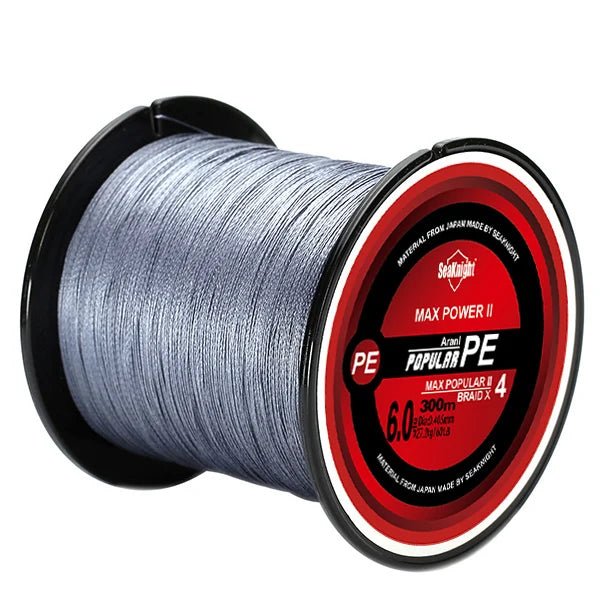 SeaKnight TriPoseidon Braided Fishing Line 300M – 4 - Strand PE Multifilament, 8–60LB | Fishing Line – Dark Grey Fishing Gear for 10LB (13 view)