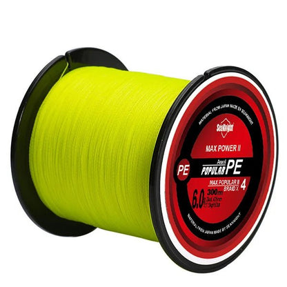 SeaKnight TriPoseidon Braided Fishing Line 300M – 4 - Strand PE Multifilament, 8–60LB | Fishing Line – Yellow Fishing Gear for 10LB (8 view)
