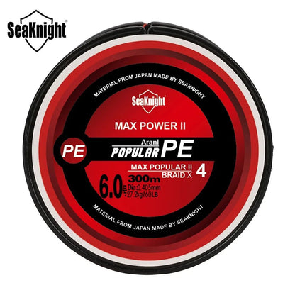 SeaKnight TriPoseidon Braided Fishing Line 300M – 4 - Strand PE Multifilament, 8–60LB | Fishing Line – White Fishing Gear for 10LB (5 view)