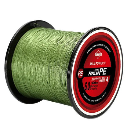SeaKnight TriPoseidon Braided Fishing Line 300M – 4 - Strand PE Multifilament, 8–60LB | Fishing Line – Green Fishing Gear for 10LB (10 view)