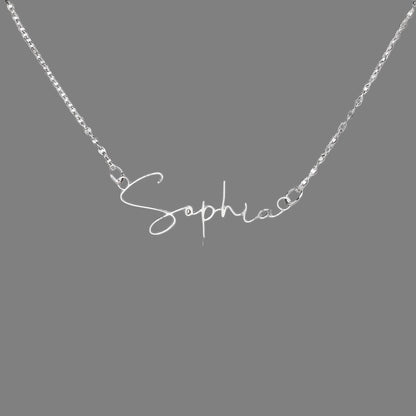 Signature Style Name Necklace – Custom Keepsake They’ll Treasure | Personalized Jewelry – Polished Stainless Steel Jewelry for 18k gold necklace (1 view)
