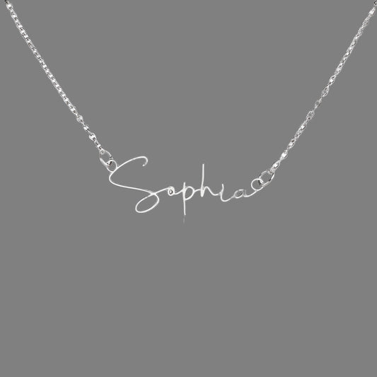 Signature Style Name Necklace – Custom Keepsake They’ll Treasure | Personalized Jewelry – Polished Stainless Steel Jewelry for 18k gold necklace (1 view)