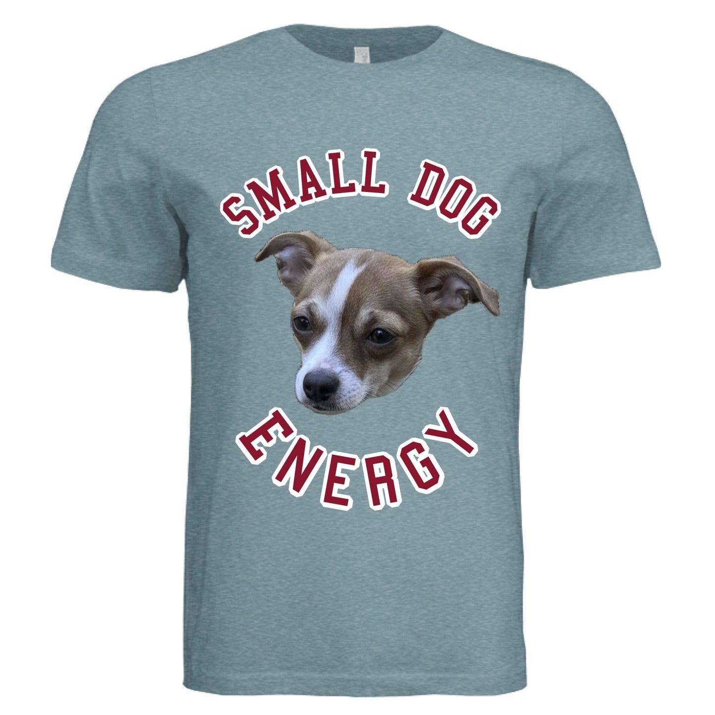 Small Dog Energy Tee – Funny Pet Owner Shirt | RM Outpost Pets – DENIM TRIBLEND T-Shirt for animal lovers (9 view)