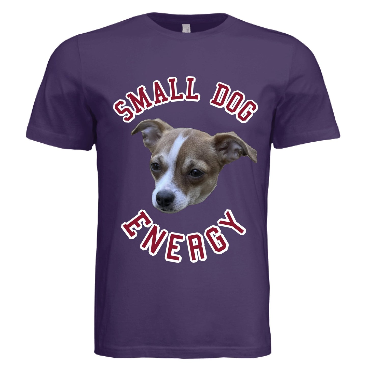 Small Dog Energy Tee – Funny Pet Owner Shirt | RM Outpost Pets – Solid Team Purple Triblend T-Shirt for animal lovers (1 view)