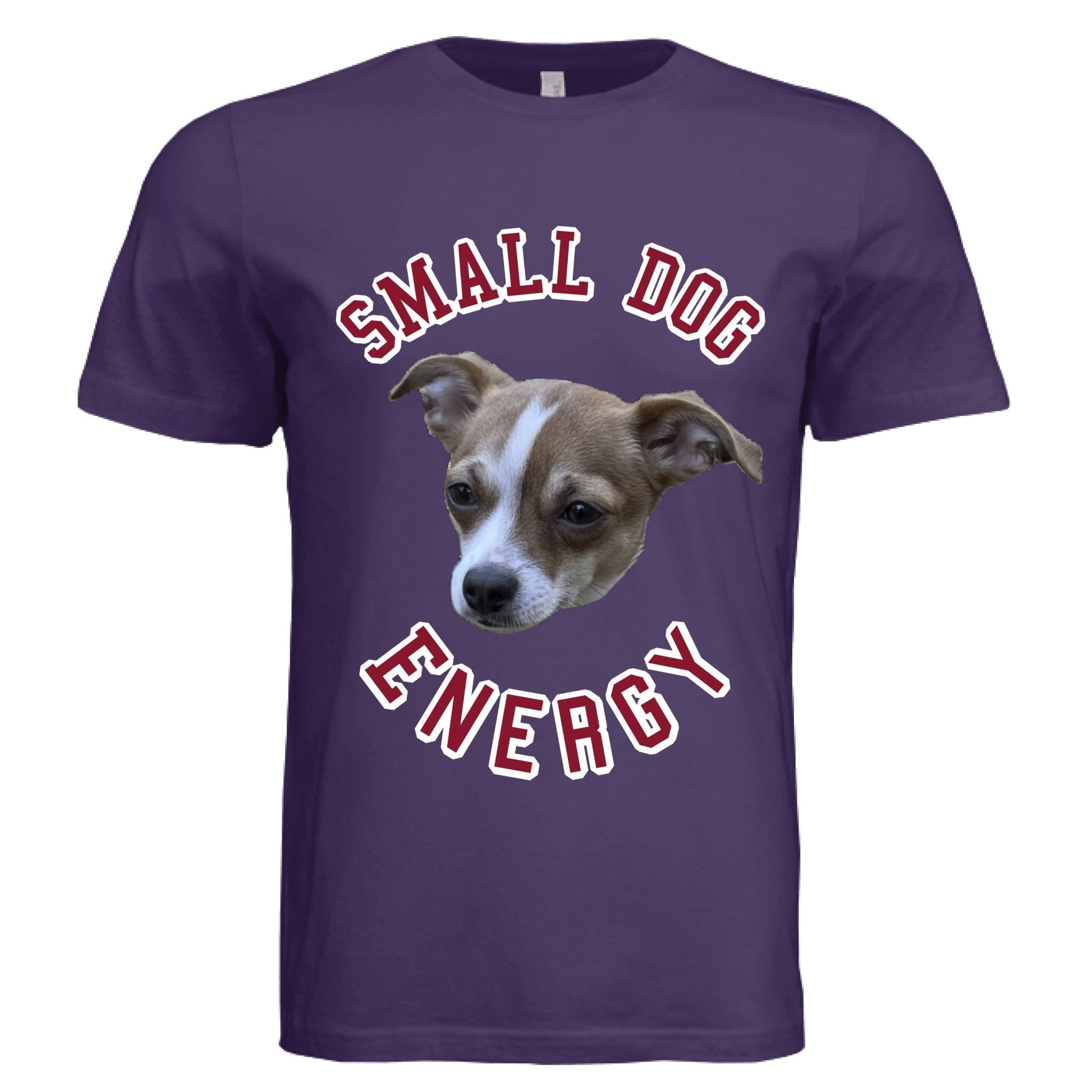Small Dog Energy Tee – Funny Pet Owner Shirt | RM Outpost Pets – Solid Team Purple Triblend T-Shirt for animal lovers (1 view)