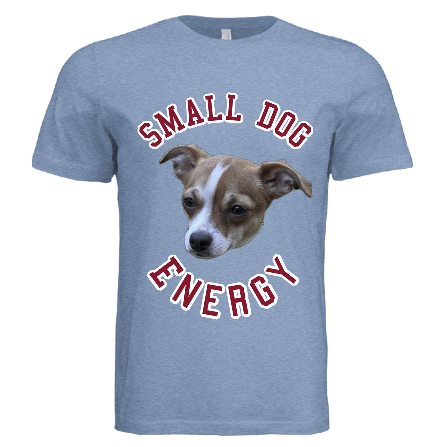 Small Dog Energy Tee – Funny Pet Owner Shirt | RM Outpost Pets – Solid Blue Triblend T-Shirt for animal lovers (15 view)