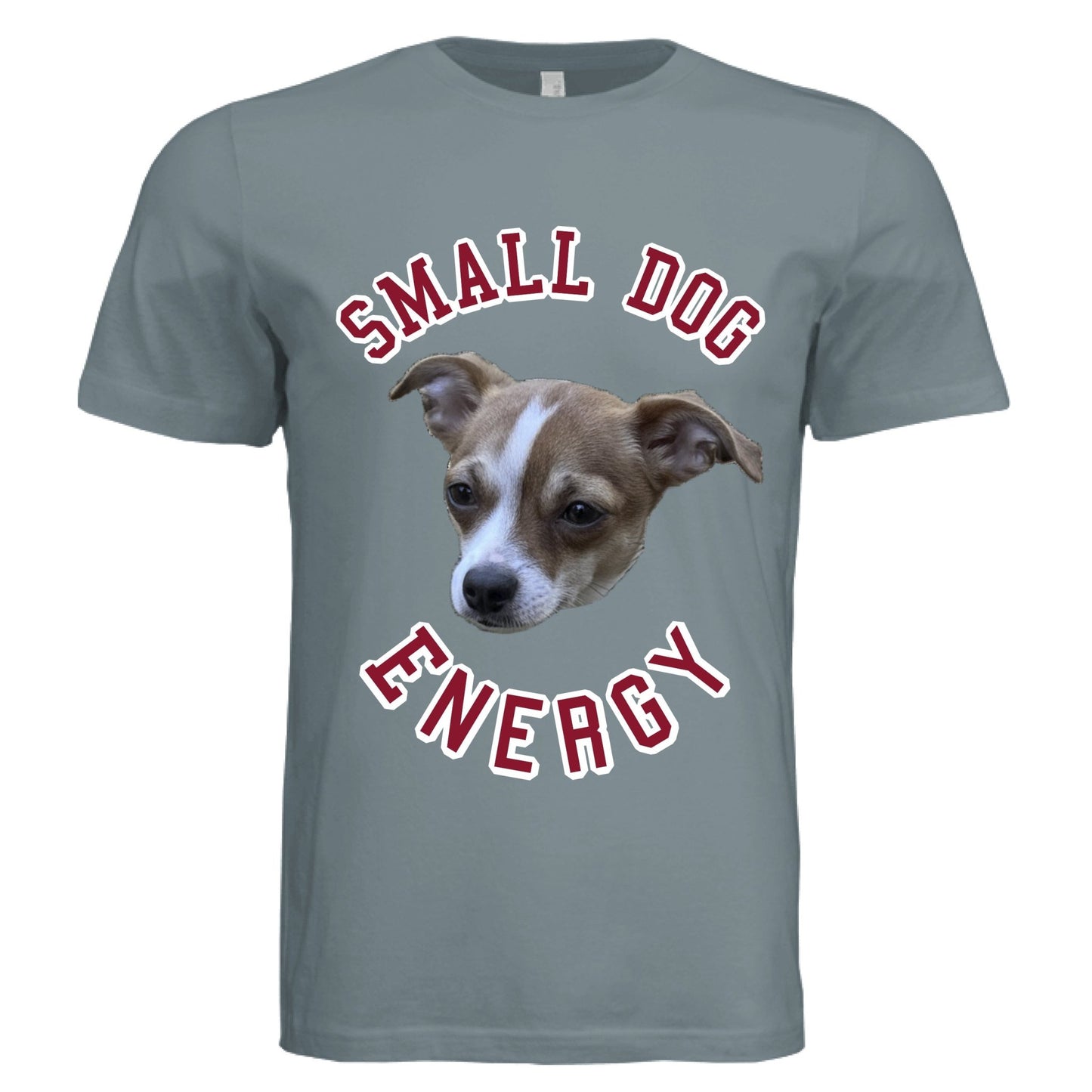 Small Dog Energy Tee – Funny Pet Owner Shirt | RM Outpost Pets – Blue Storm Triblend T-Shirt for animal lovers (19 view)